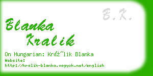 blanka kralik business card